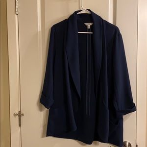 Navy flyaway jacket size L NWT